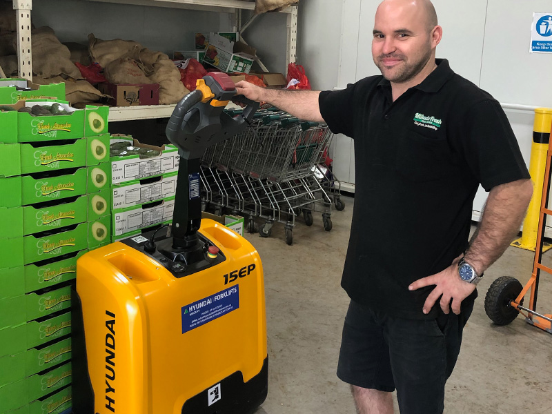 Mifsuds lighten their work load with an electric pallet jack